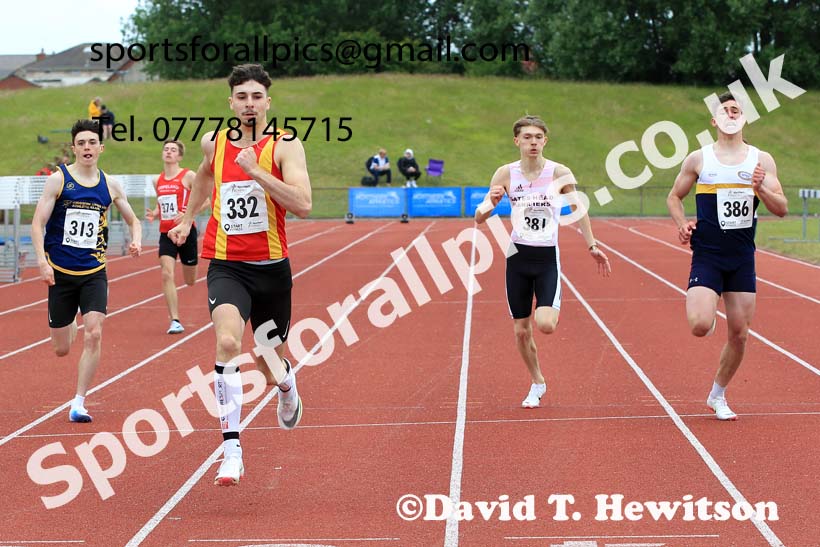 Mens under-20s 400 metres, 2022 Northern Senior and Under-20 Champs., Wavertree Athletics Centre, Liverpool. Photo: David T. Hewitson/Sports for All Pics